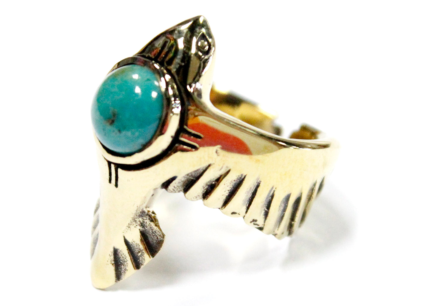 As Above Ring in Brass & Turquoise