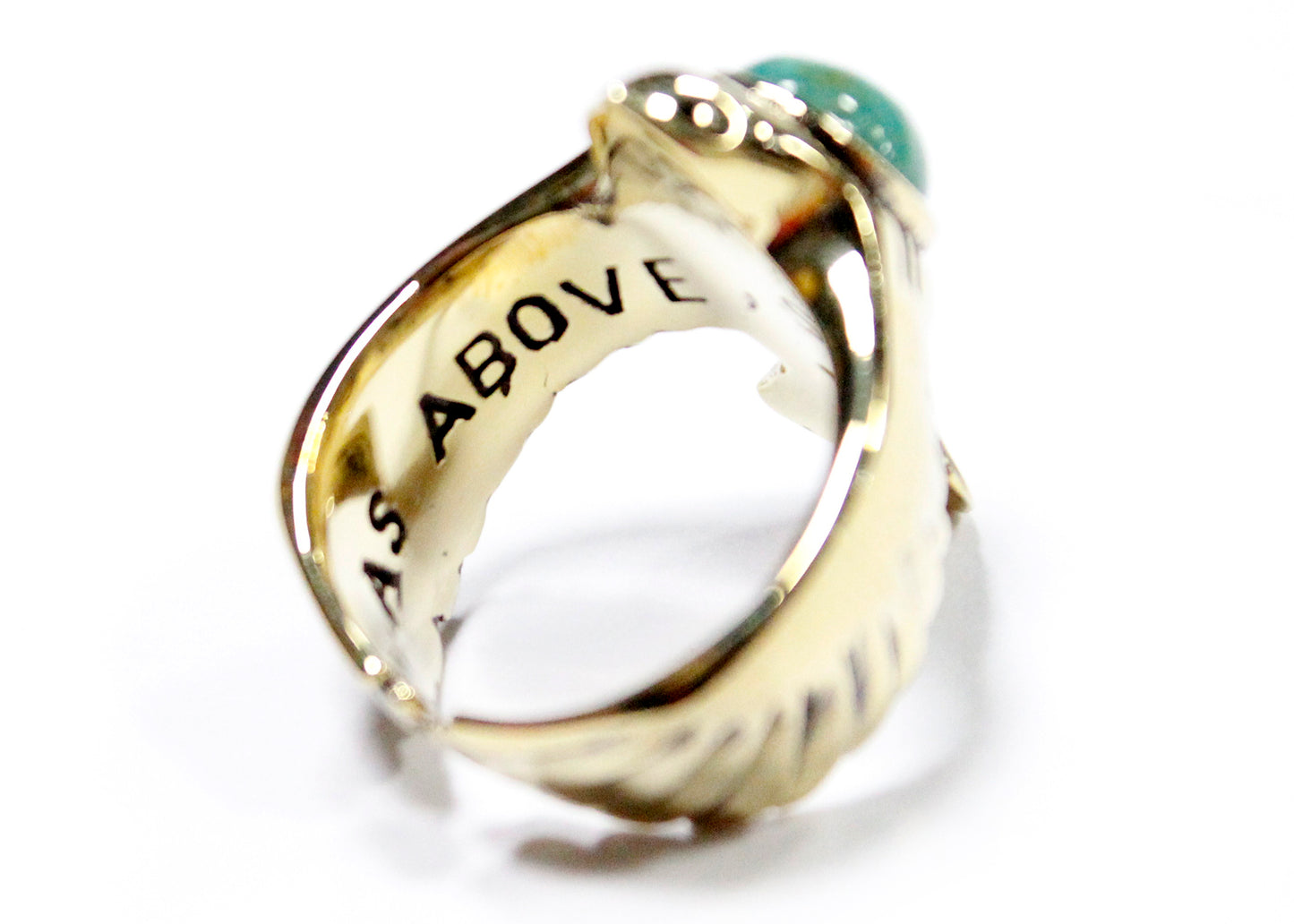 As Above Ring in Brass & Turquoise