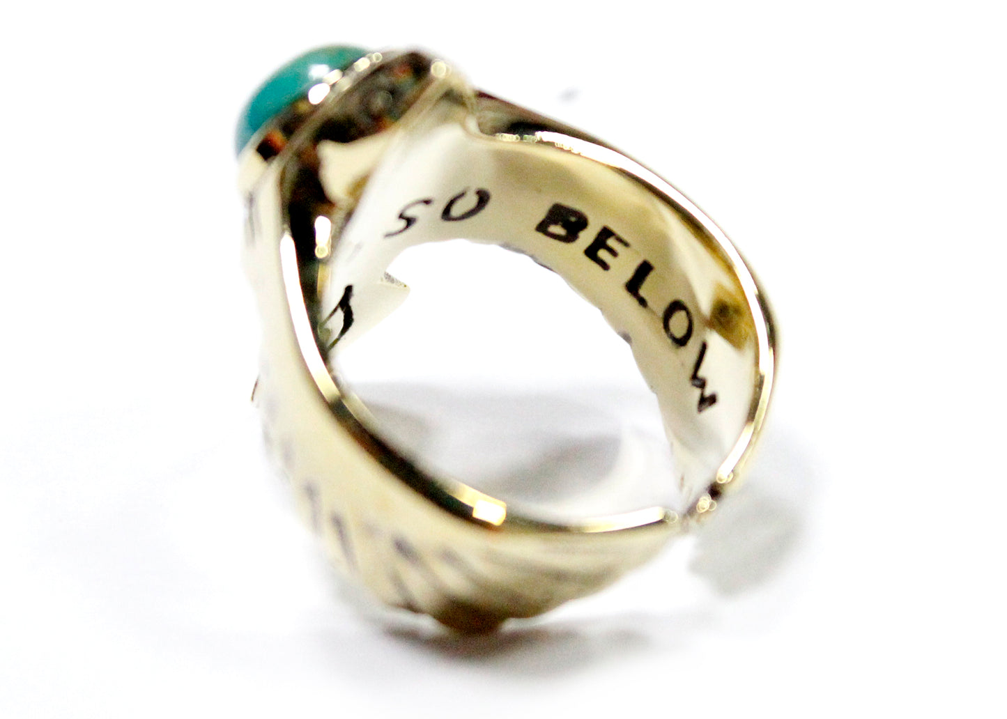 As Above Ring in Brass & Turquoise