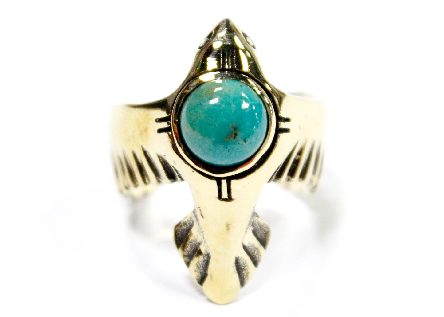As Above Ring in Brass & Turquoise