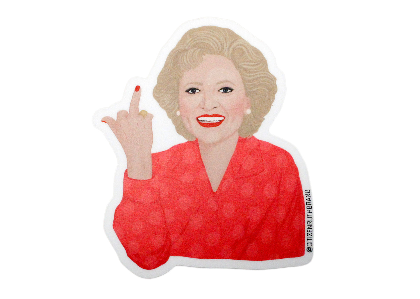 Betty White Bird Sticker