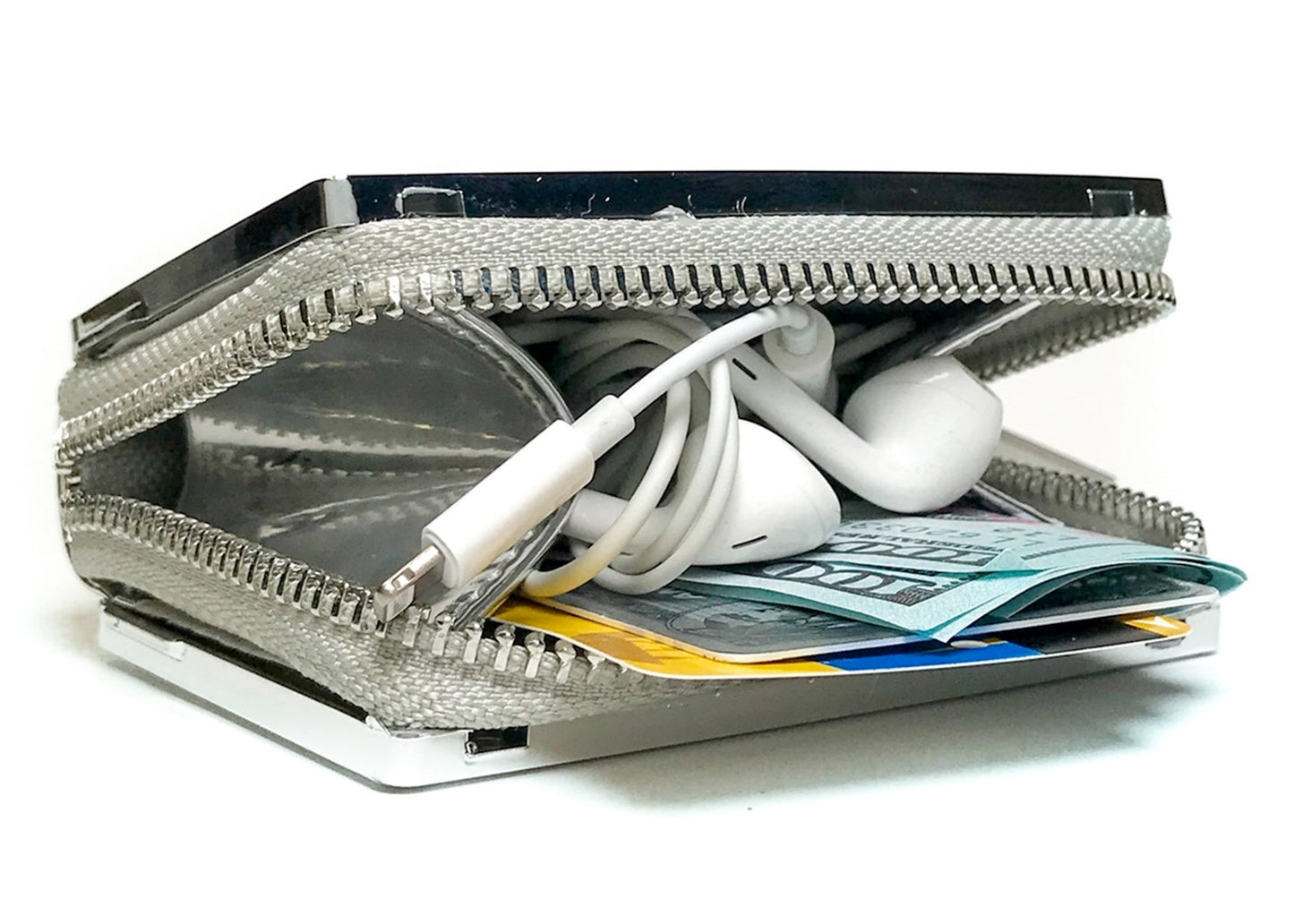 Retro Cassette Tape Wallet in Silver