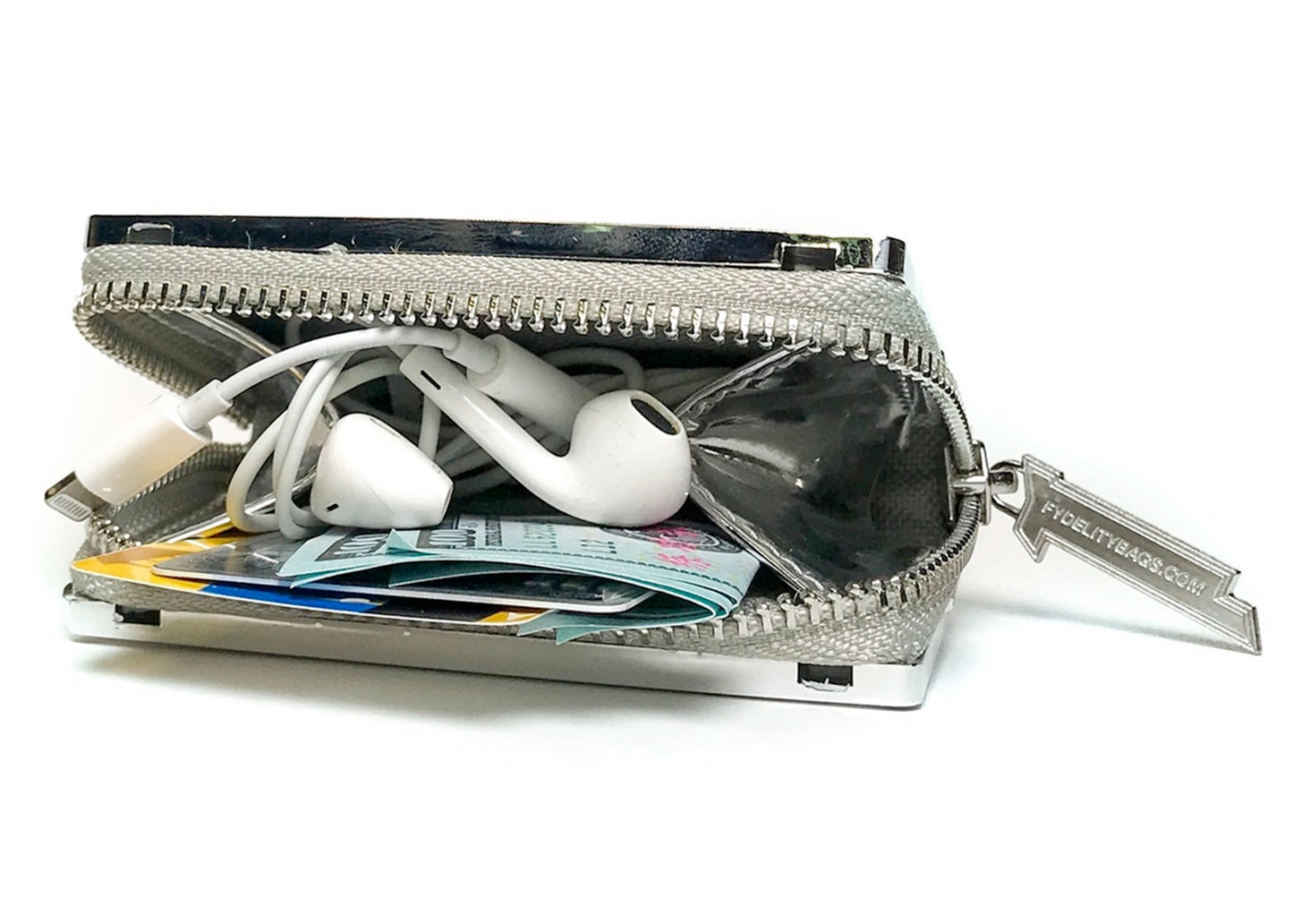 Retro Cassette Tape Wallet in Silver