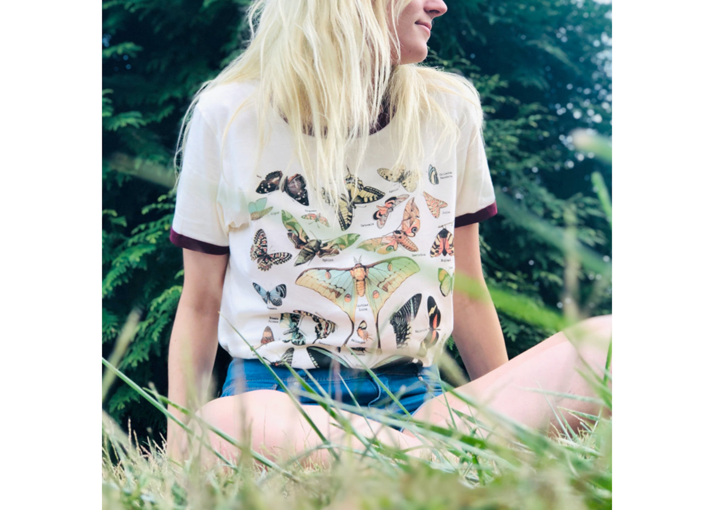 Butterfly Lover Ringer Tee