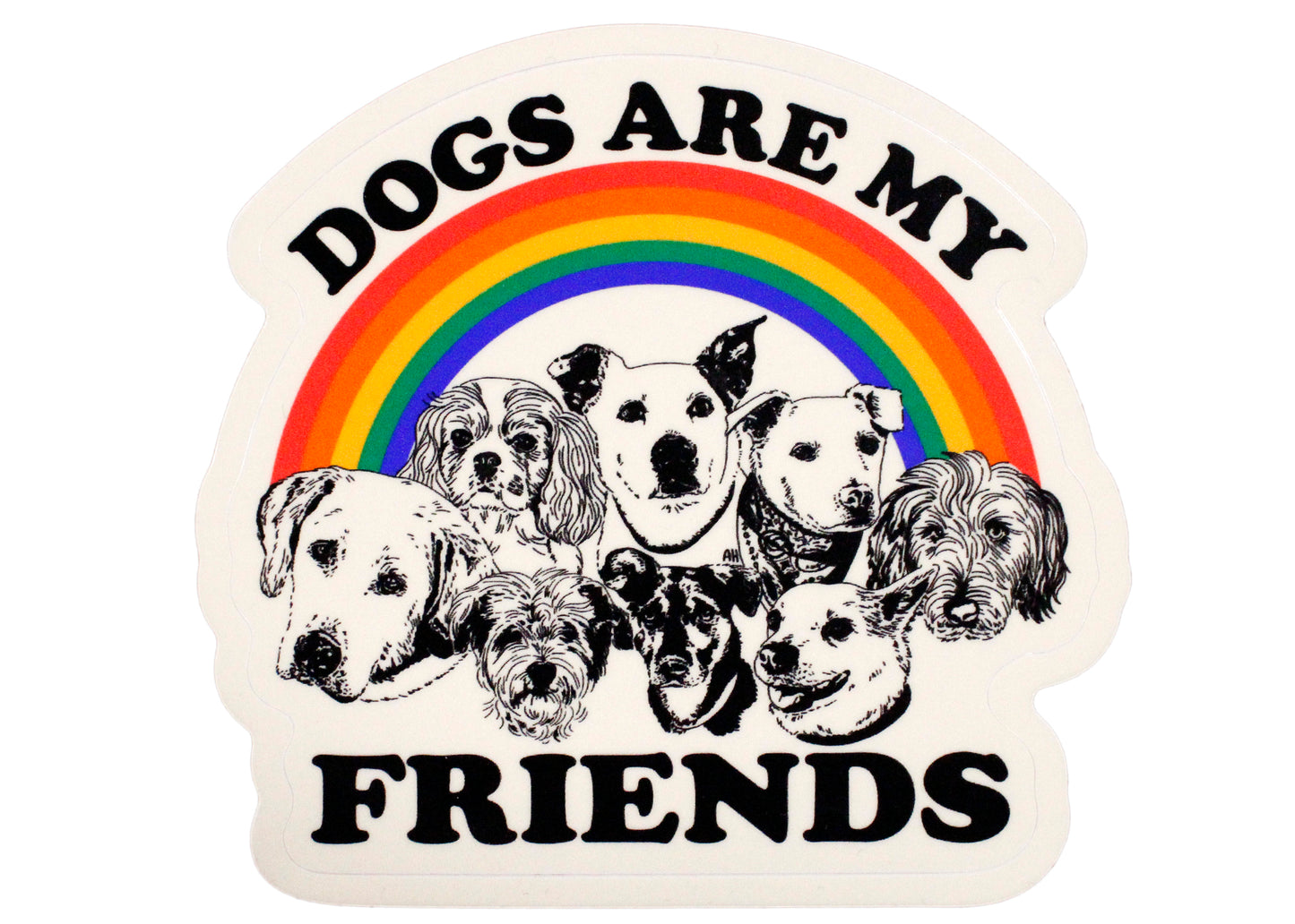 Dogs Are My Friends Sticker