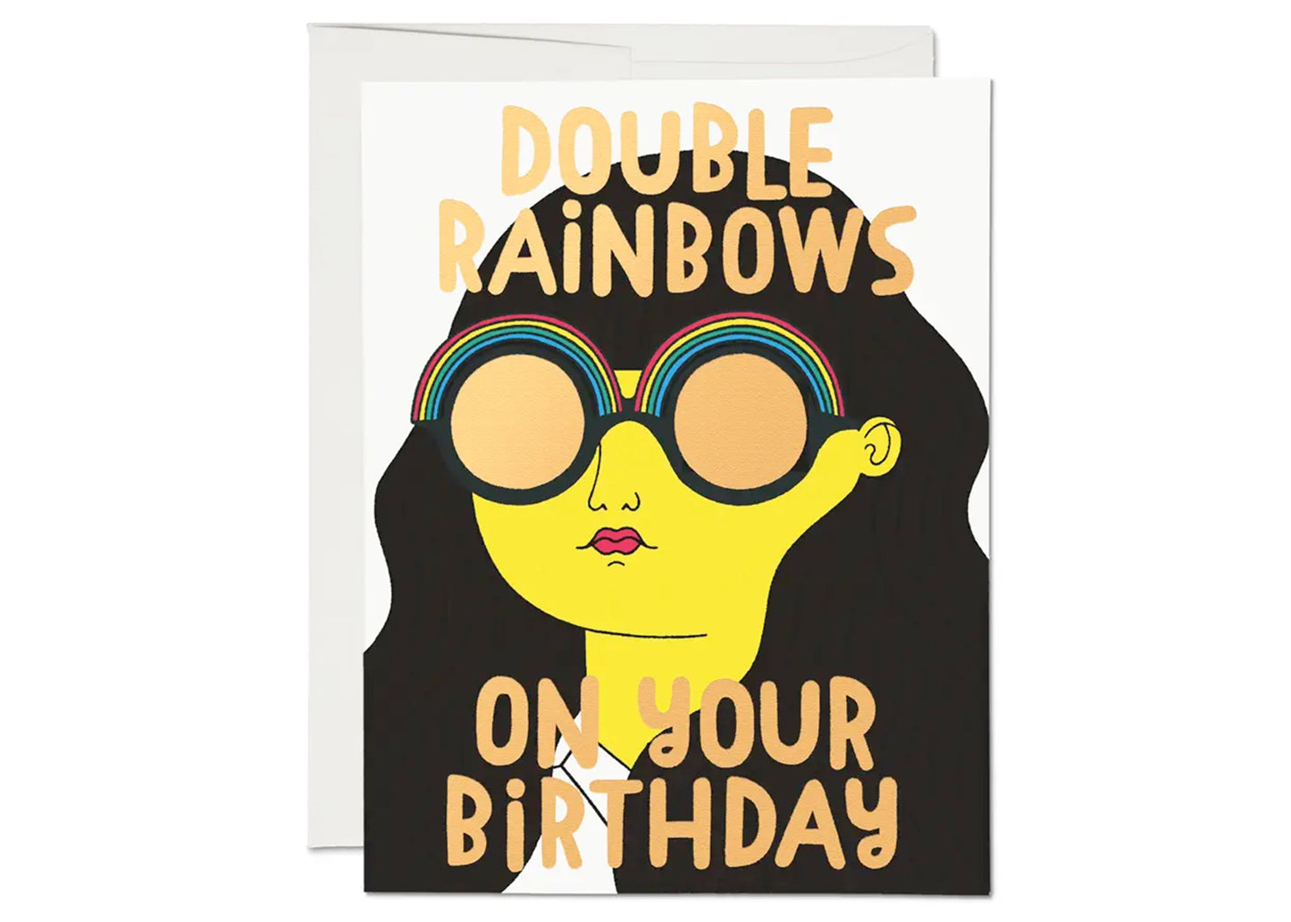 Double Rainbows Birthday Card