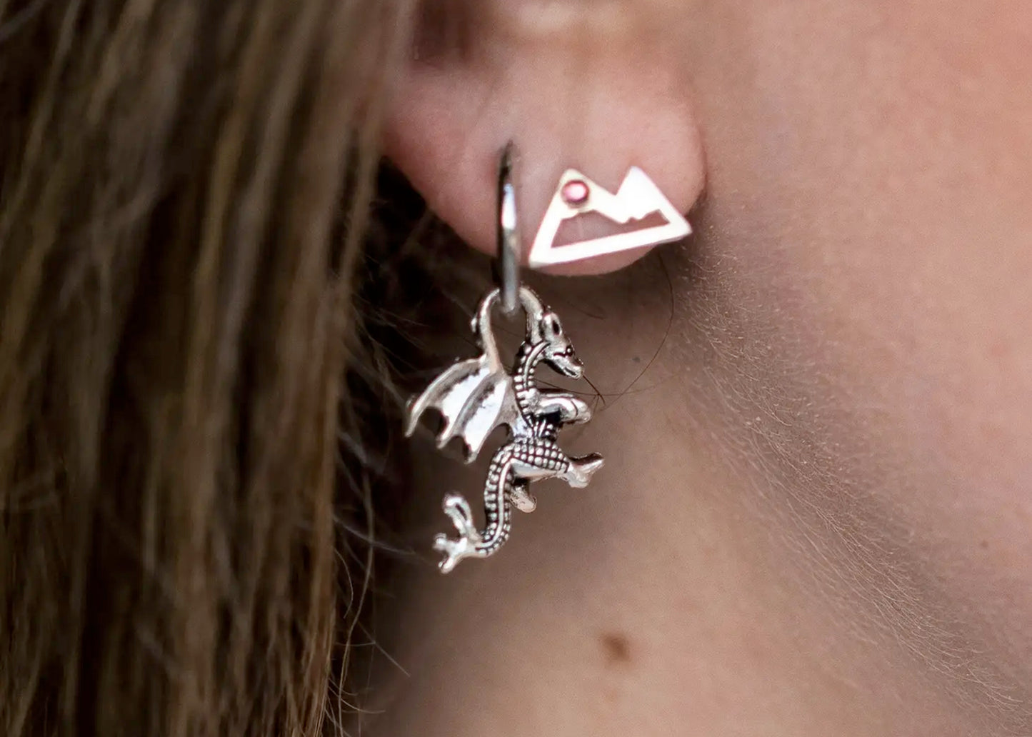 Dragon Huggy Hoop Earrings