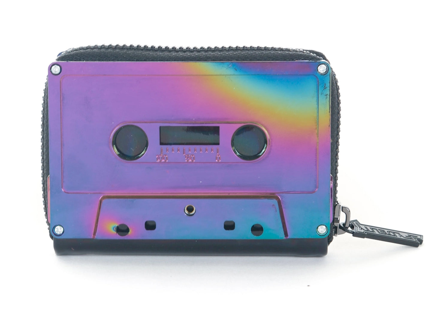 Retro Cassette Tape Wallet in Iridescent Electro Black