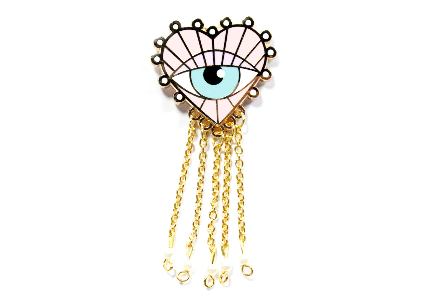 Eye Luv U Enamel Pin in Pink