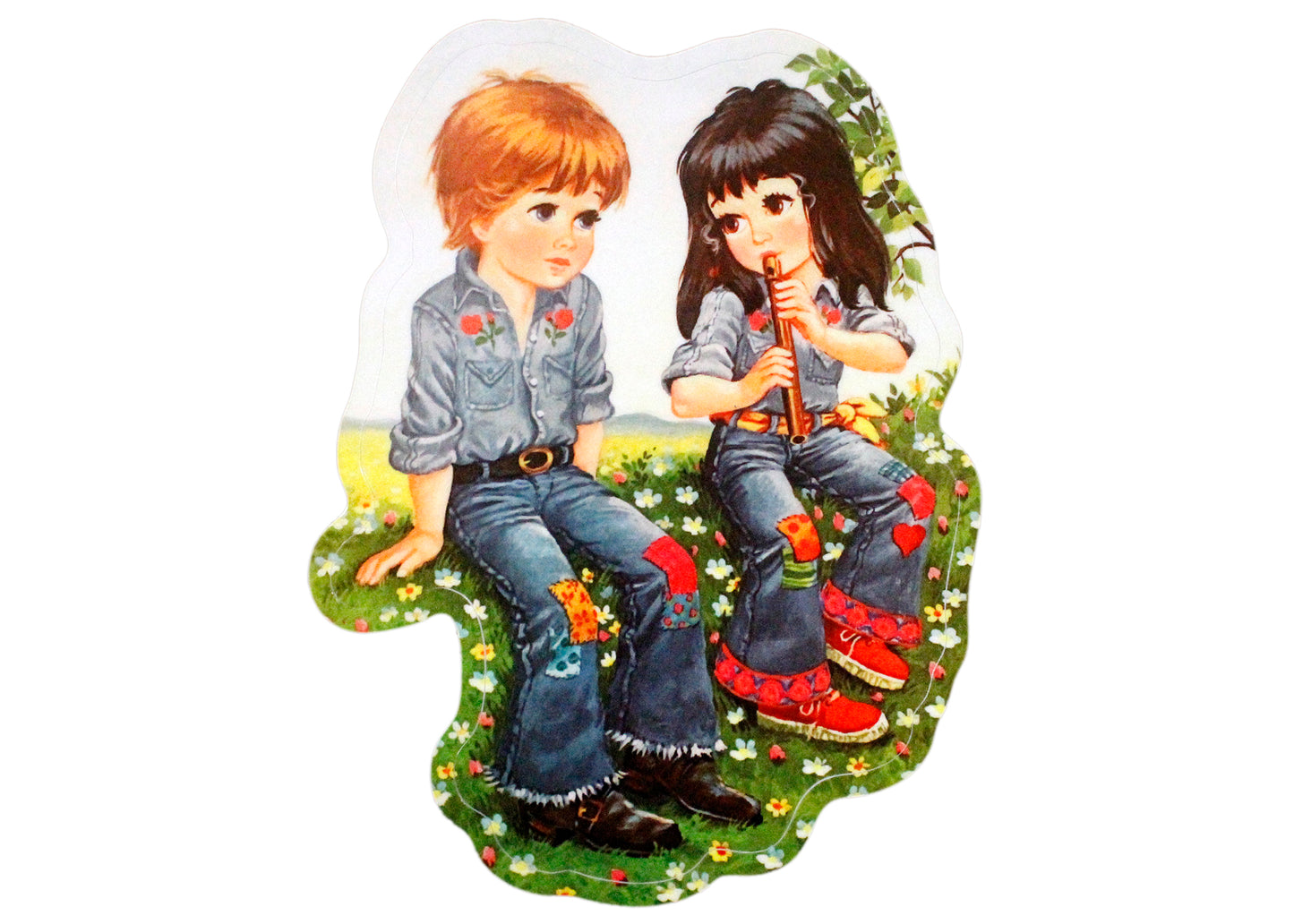 Flute Girl Sticker