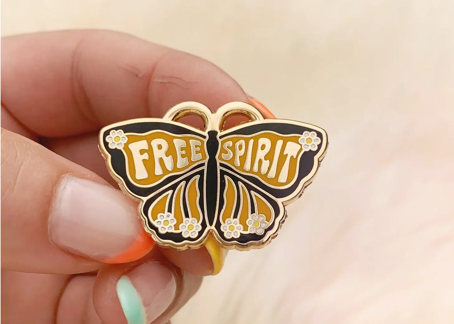 Free Spirit Butterfly Enamel Pin