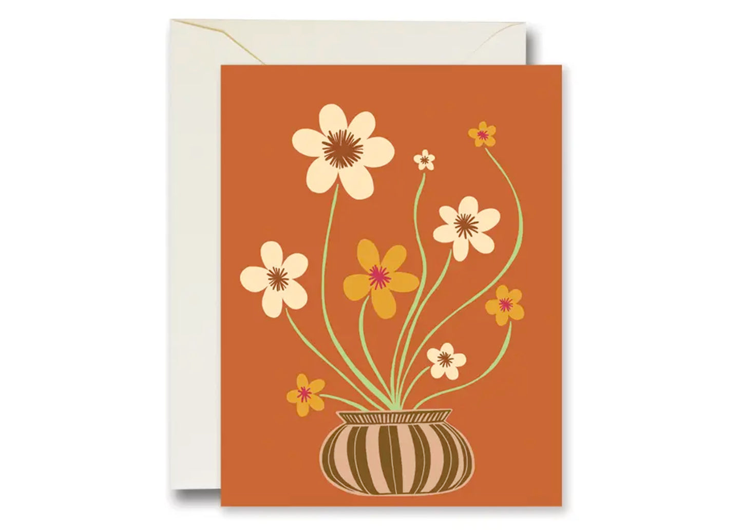 Friendly Flowers Orange Card