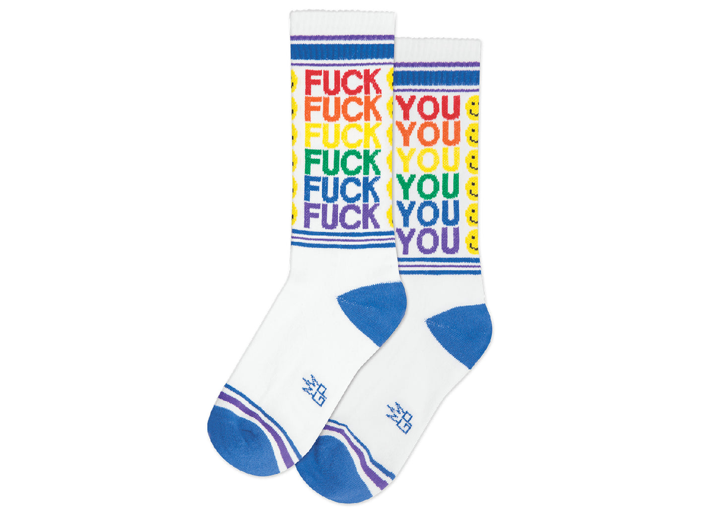 Fuck You Smiley Gym Socks