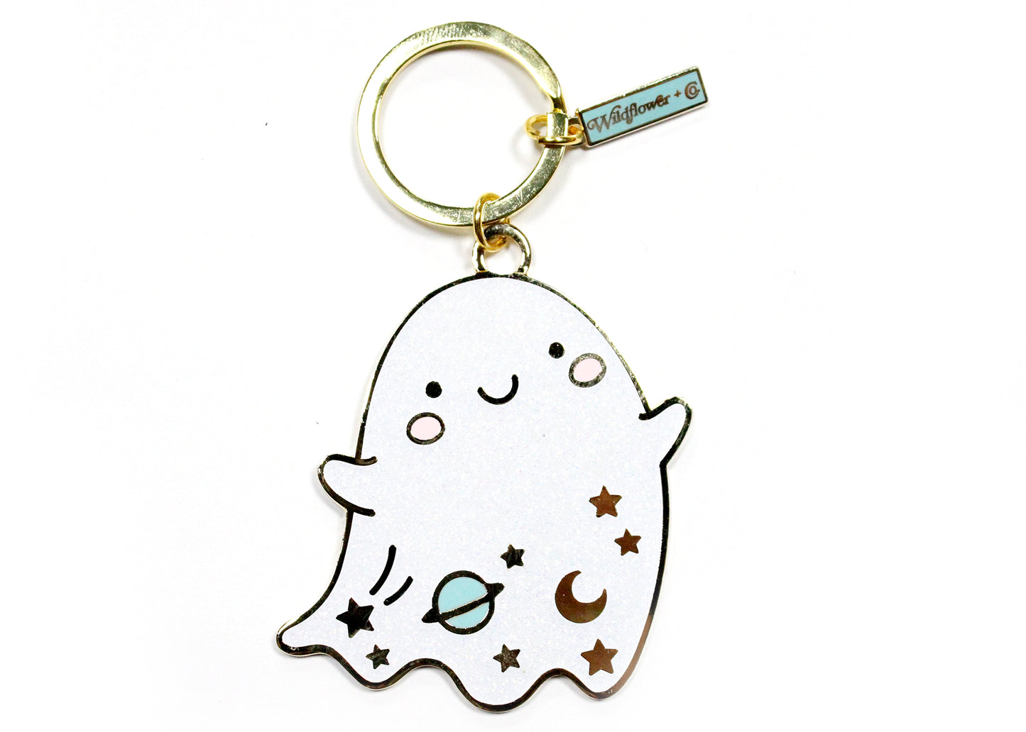 Glitter Ghost Keychain