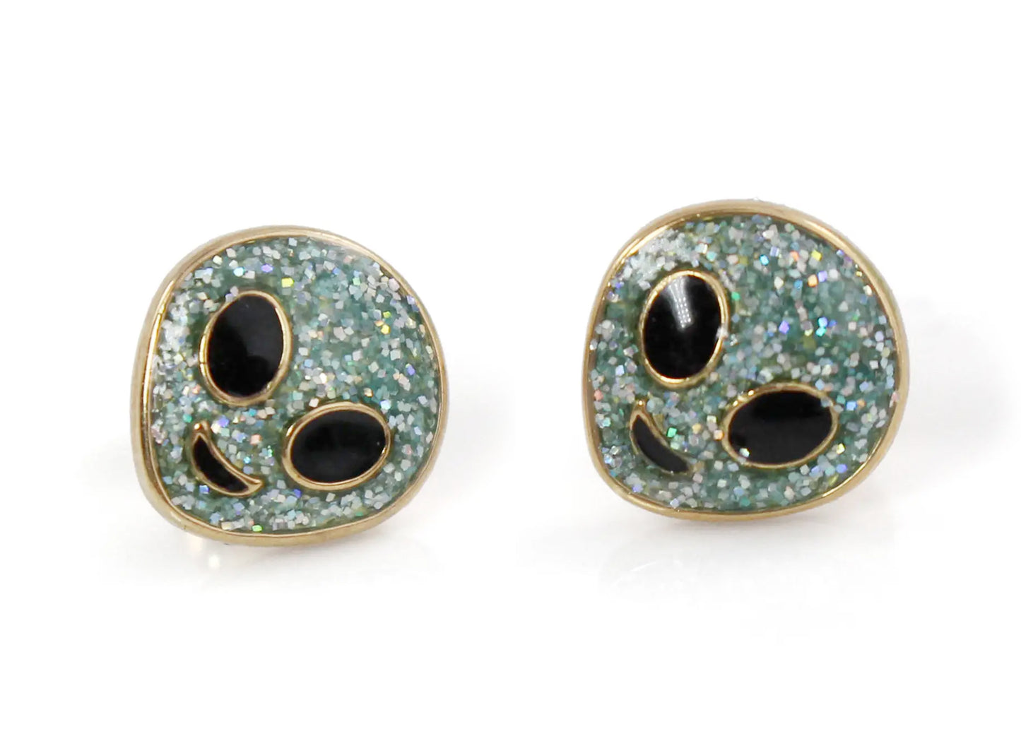 Glitter Alien Stud Earrings