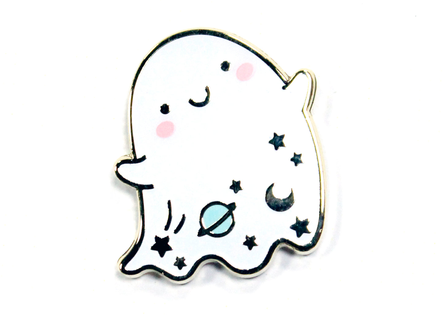 Glow In The Dark Ghost Enamel Pin