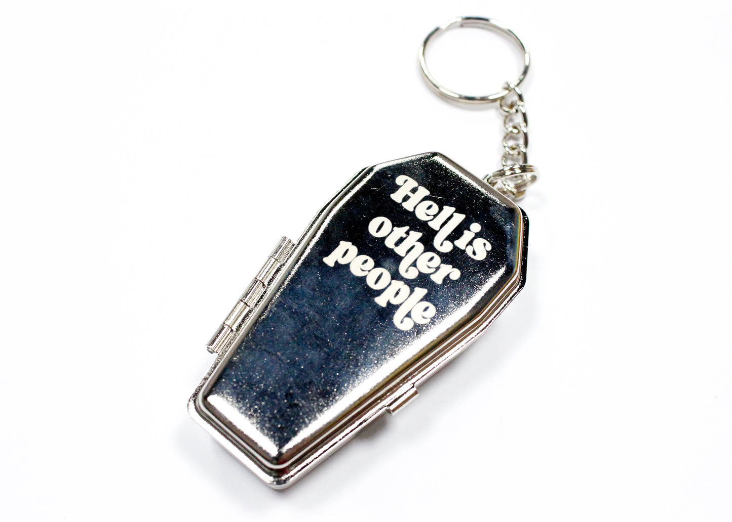 Hell Is Other People Coffin Ashtray Keychain