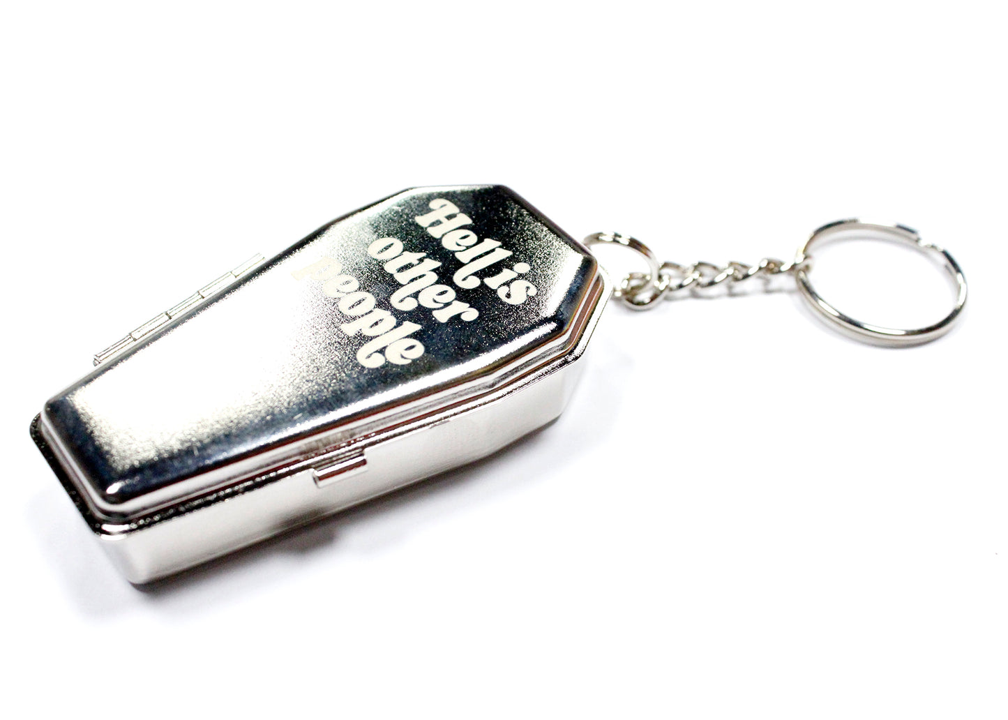 Hell Is Other People Coffin Ashtray Keychain