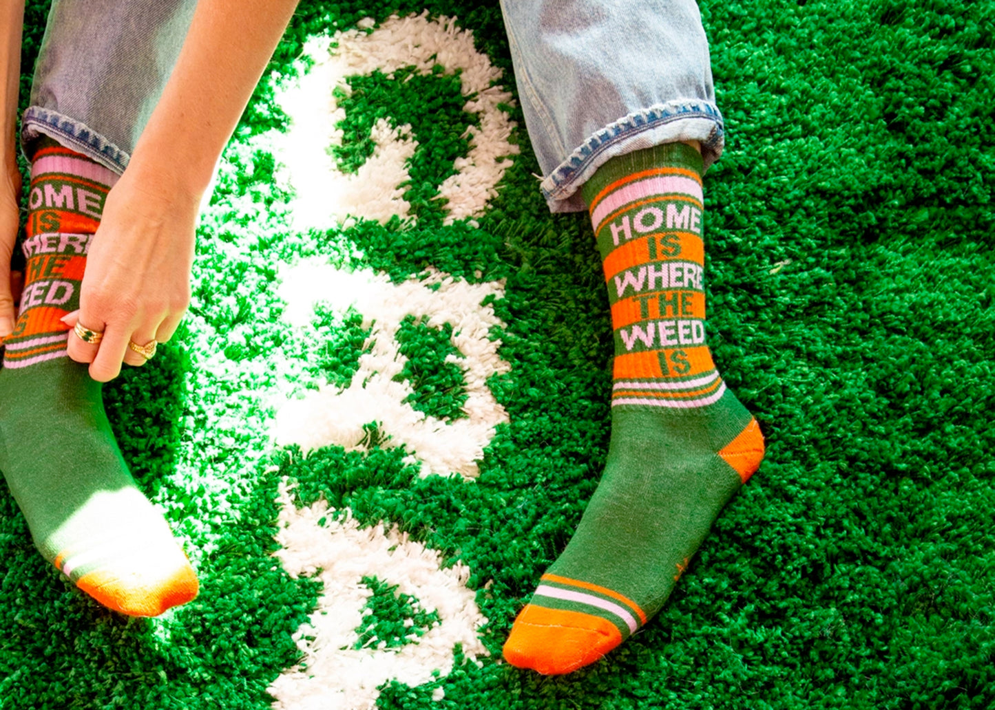 Home Is Where The Weed Is Gym Socks