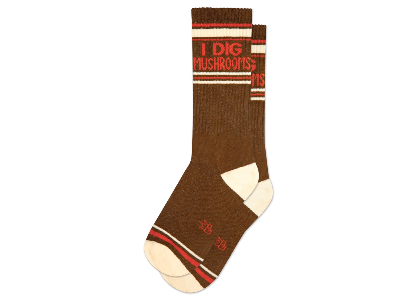 I Dig Mushrooms Ribbed Gym Socks