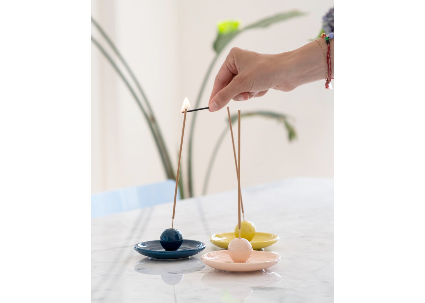 Incense Plate in Yellow