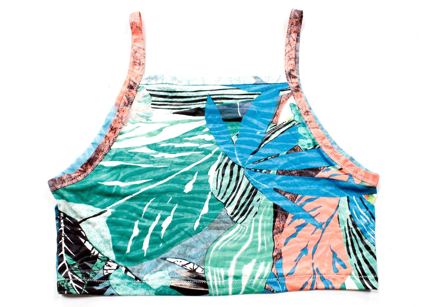 Quattro Crop Tank in Tropicalia