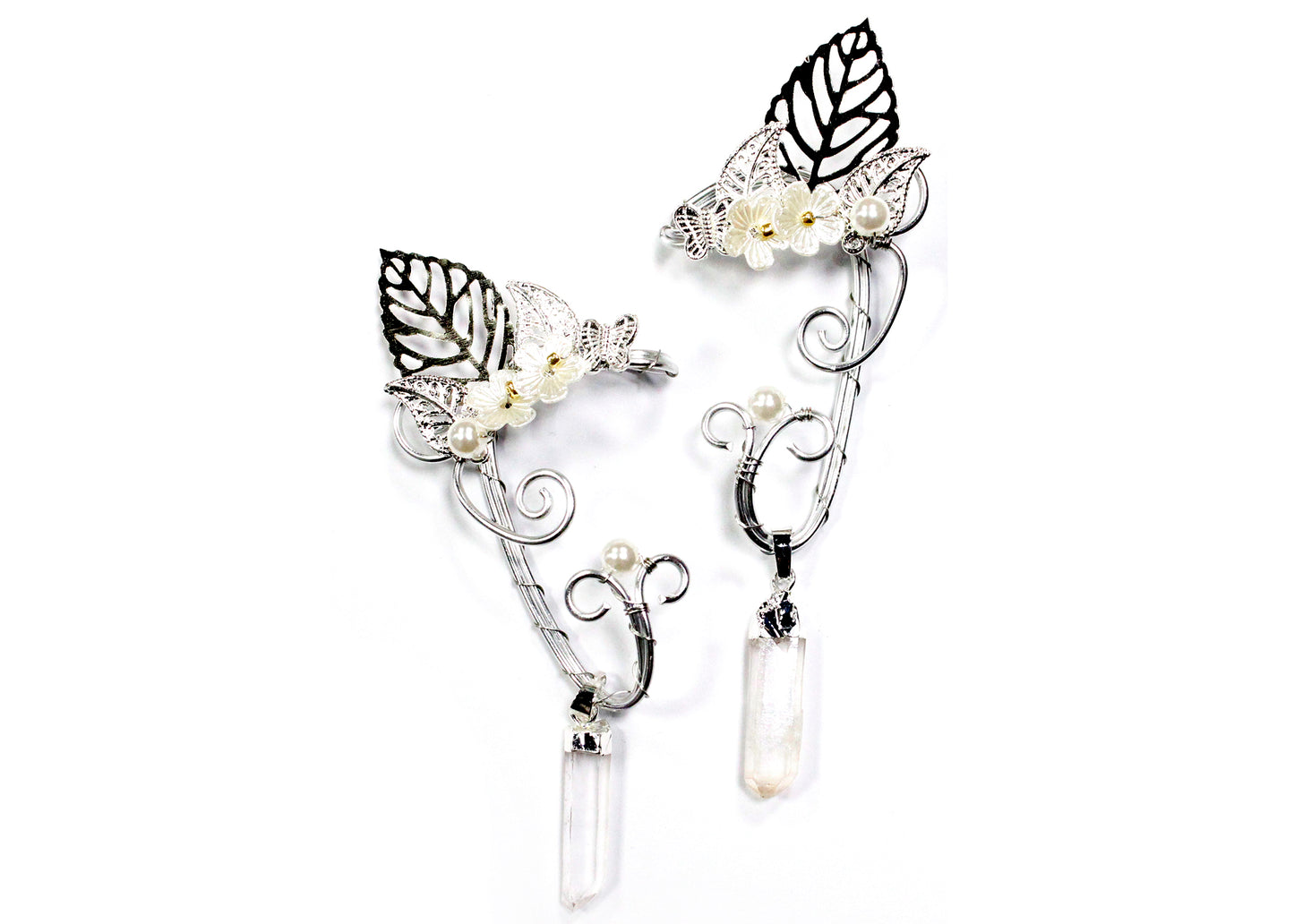 Magical Elf Ear Cuffs with Crystals