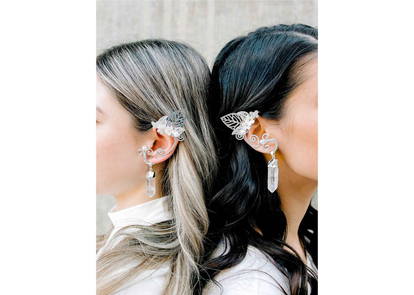 Magical Elf Ear Cuffs with Crystals