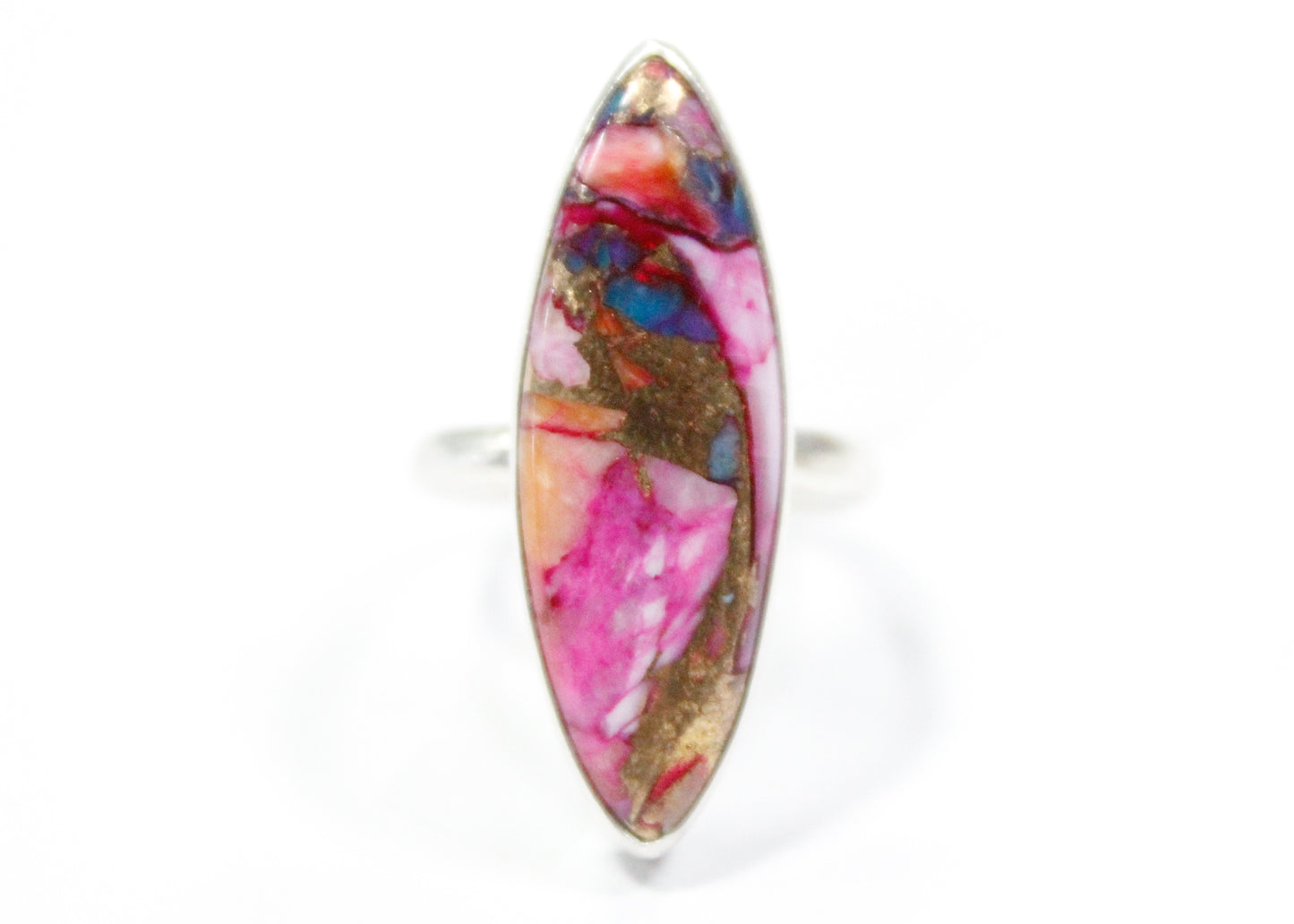 Marquise Cut Dahlia Copper Turquoise Ring