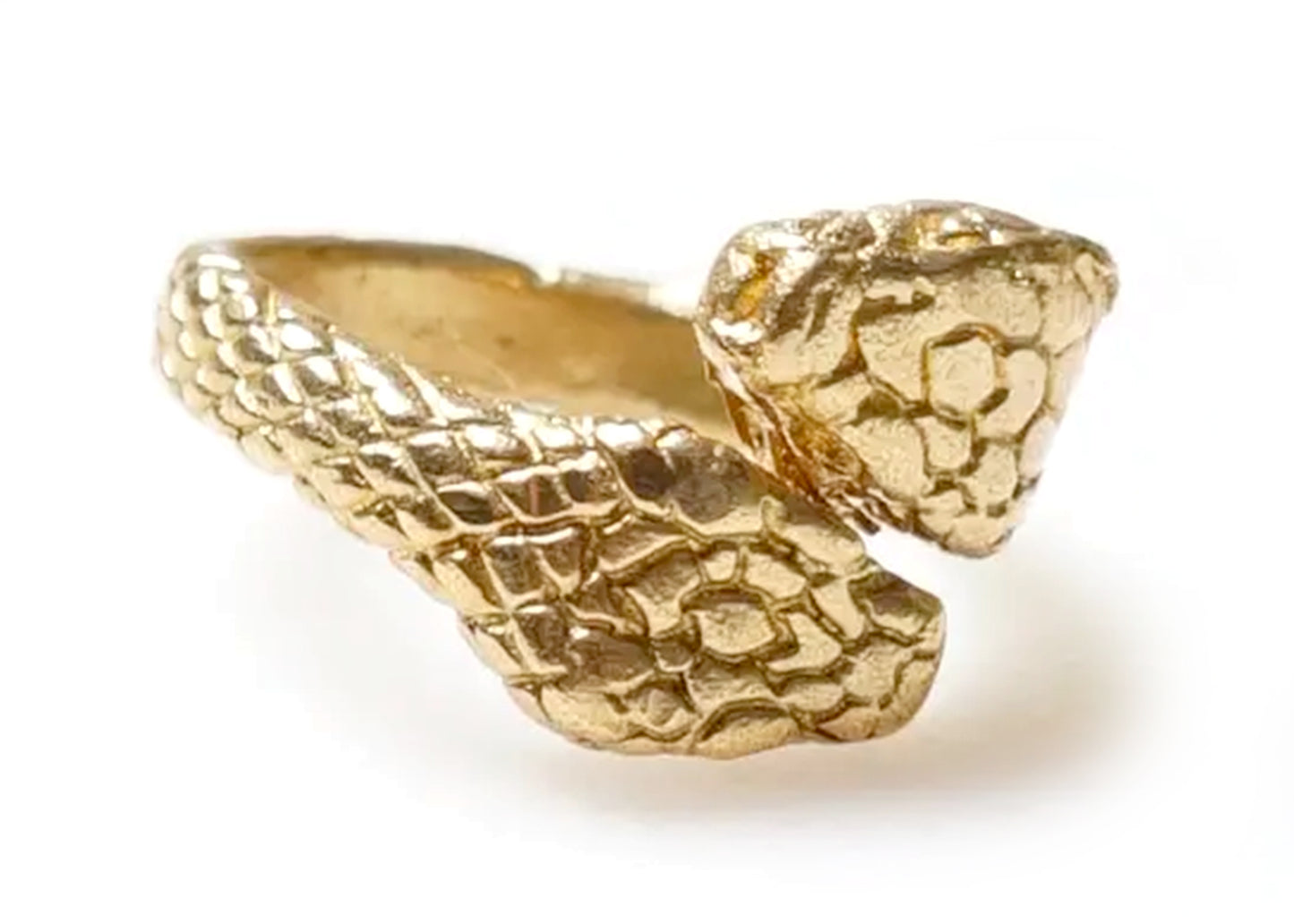 Monty Snake Ring in Raw Brass