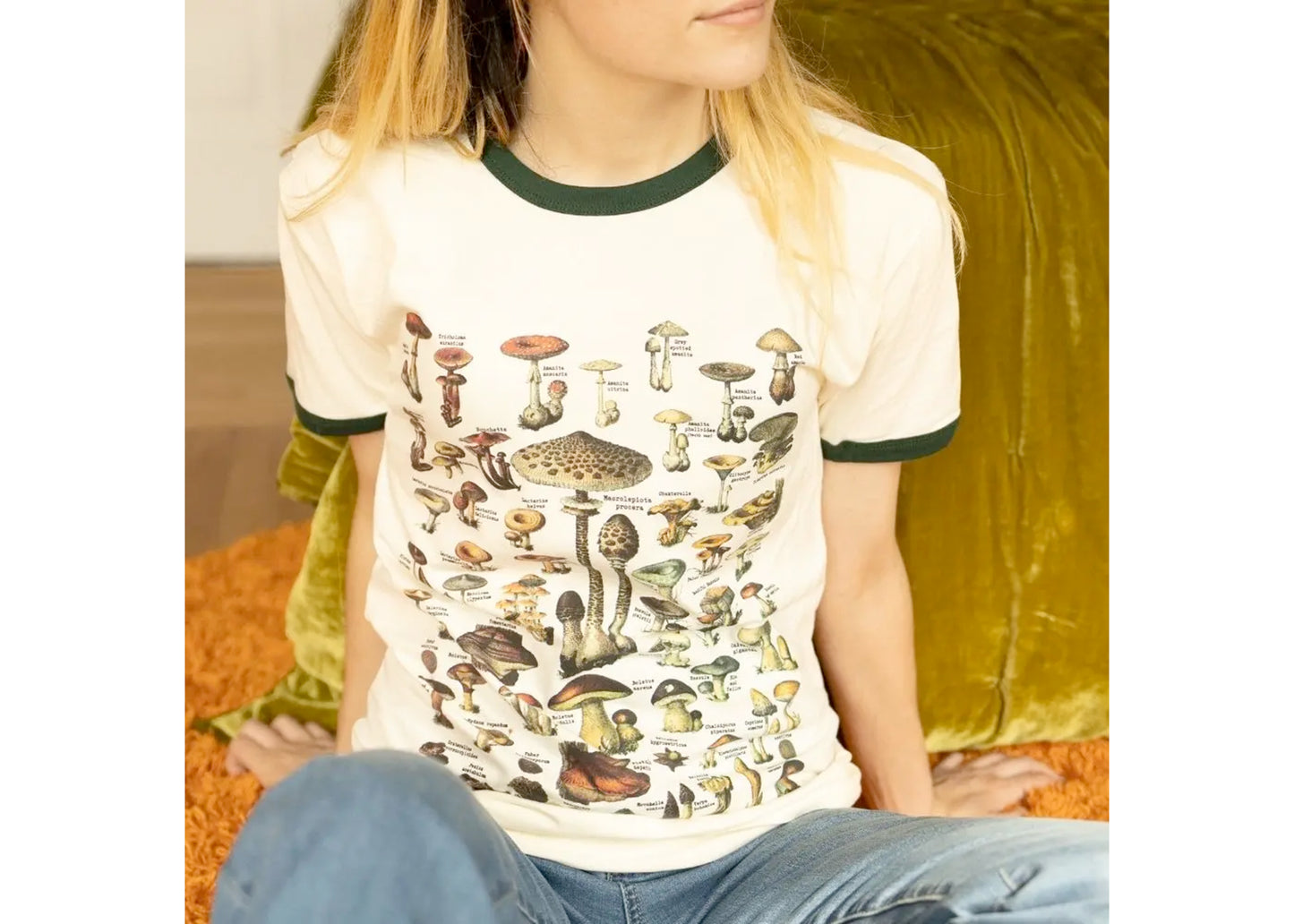 Mushroom Lover Ringer Tee