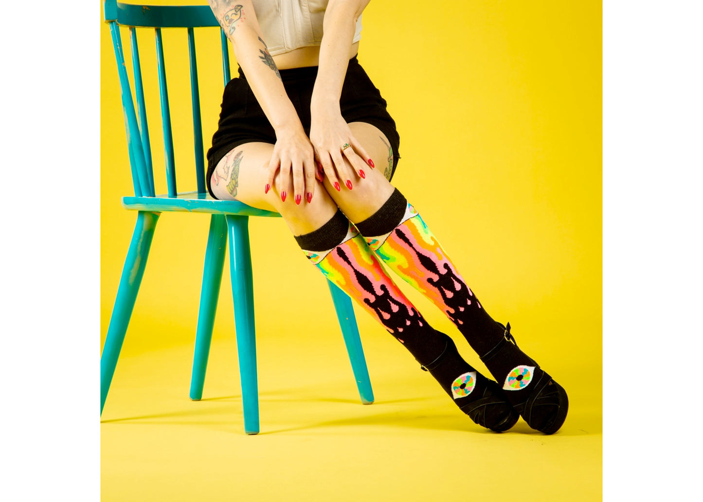 Oliver Hibert Psychedelic Eye Knee High Socks