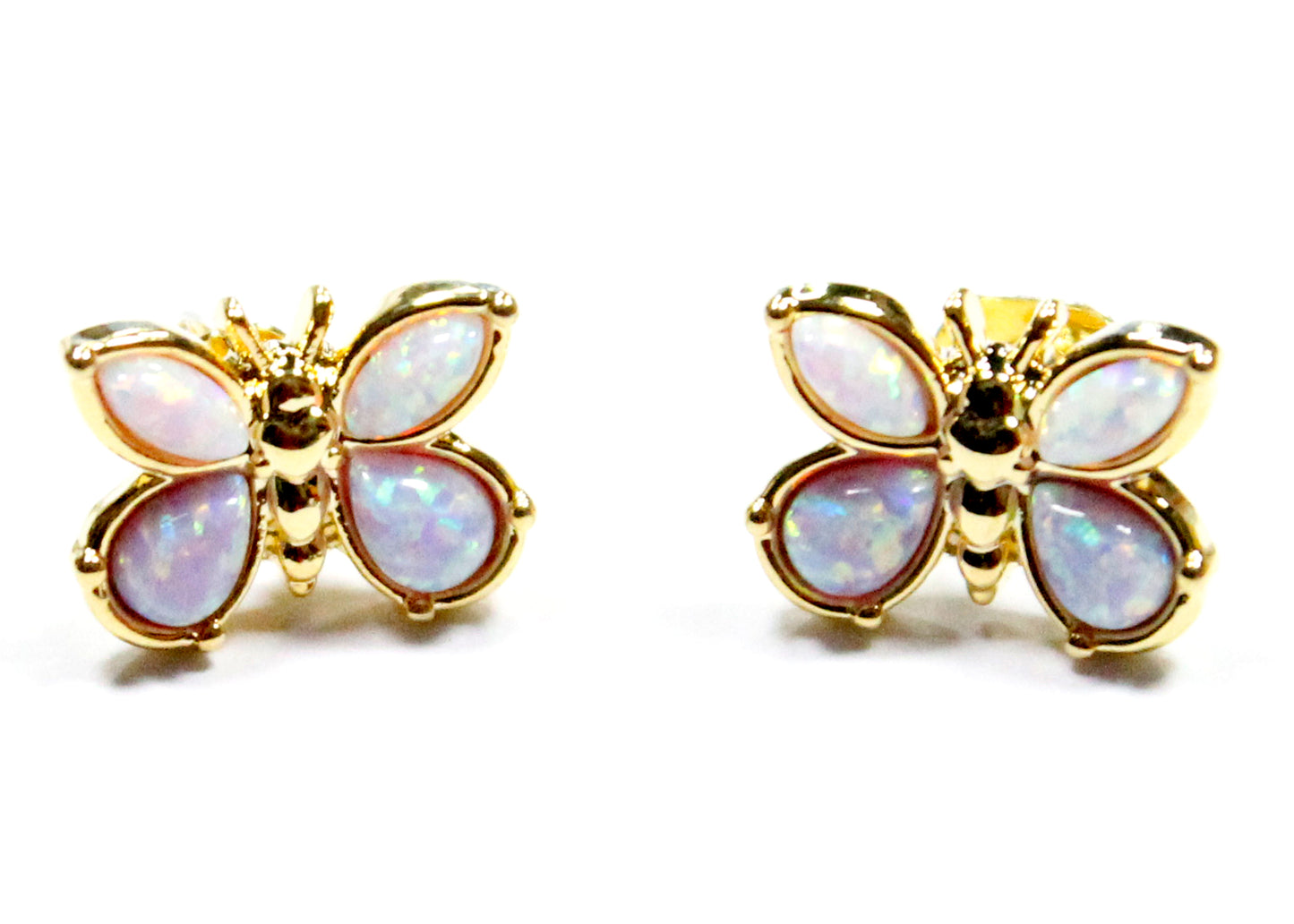 Opal Butterfly Stud Earrings