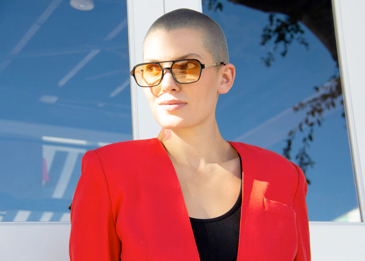 Overland Sunglasses in Black/Amber