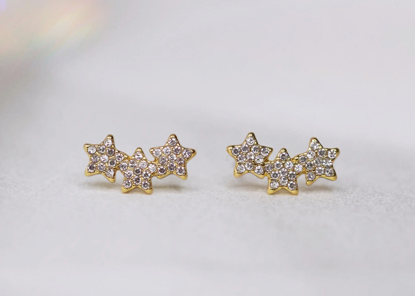Pavé Crystal Star Stud Earrings