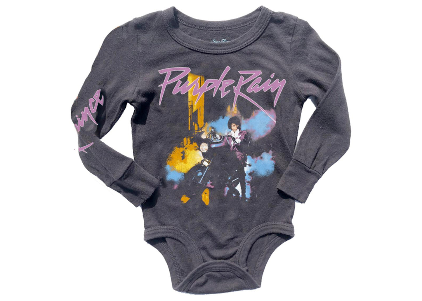 Prince Purple Rain Long Sleeve Baby Onesie