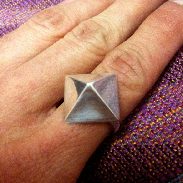 Pyramid Power Ring In Sterling Silver