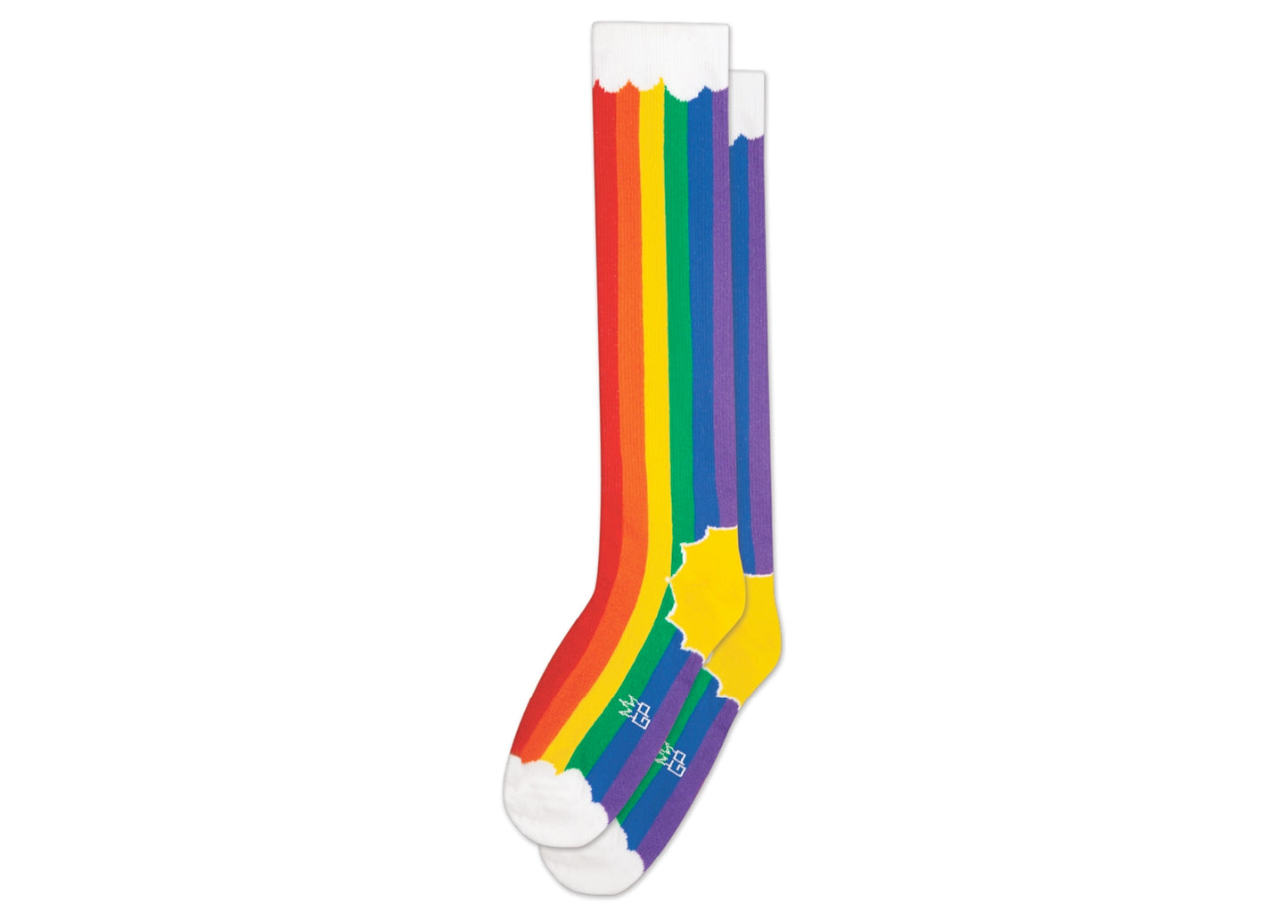 Rainbow Clouds Knee High Socks