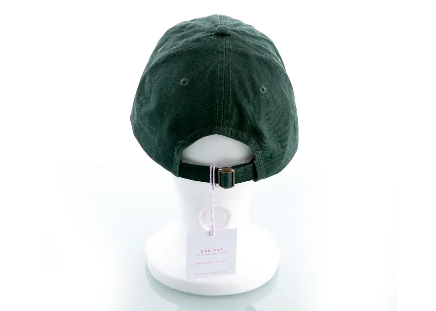 Dad Hat in Hunter & Pink Rainbow