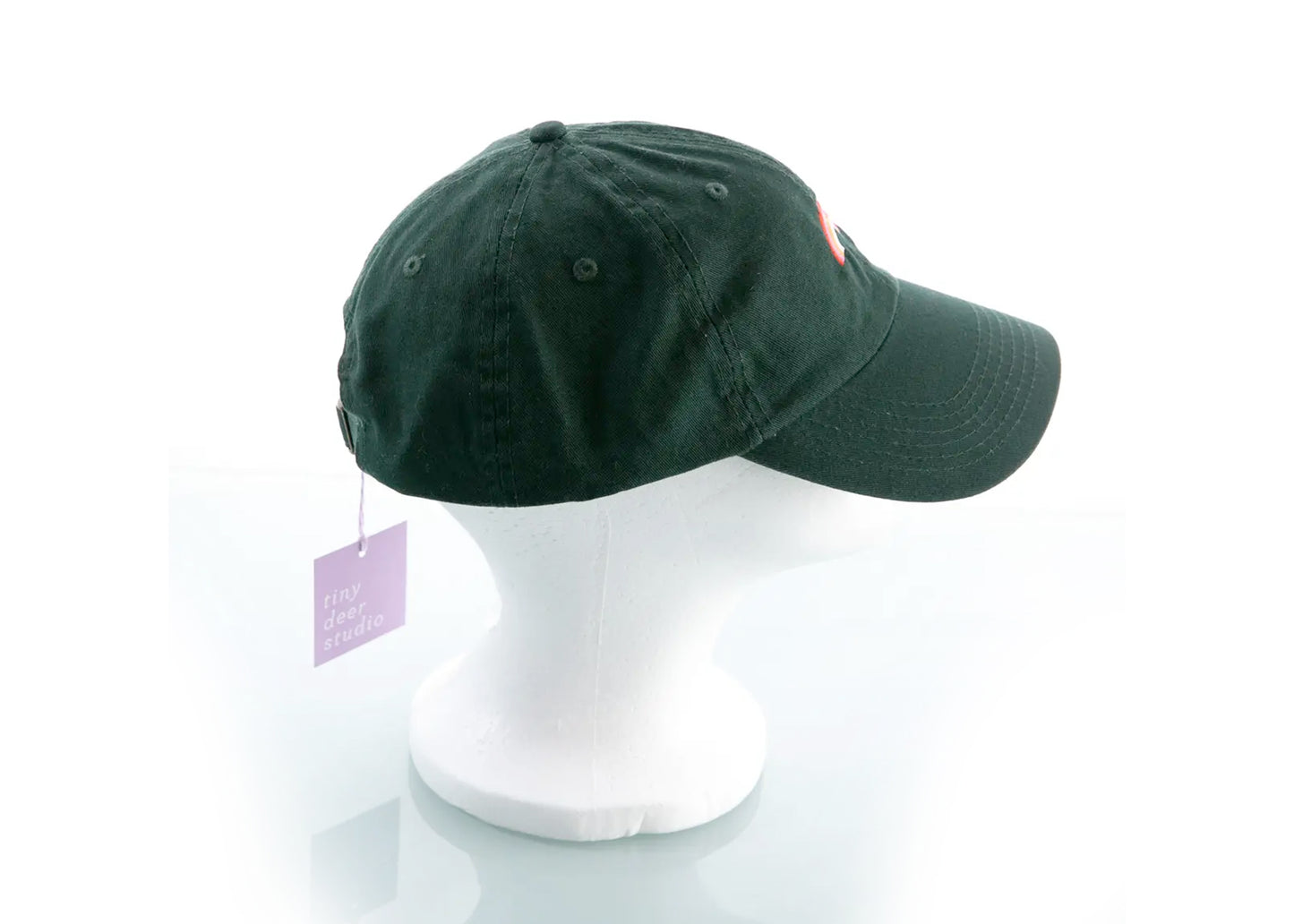 Dad Hat in Hunter & Pink Rainbow