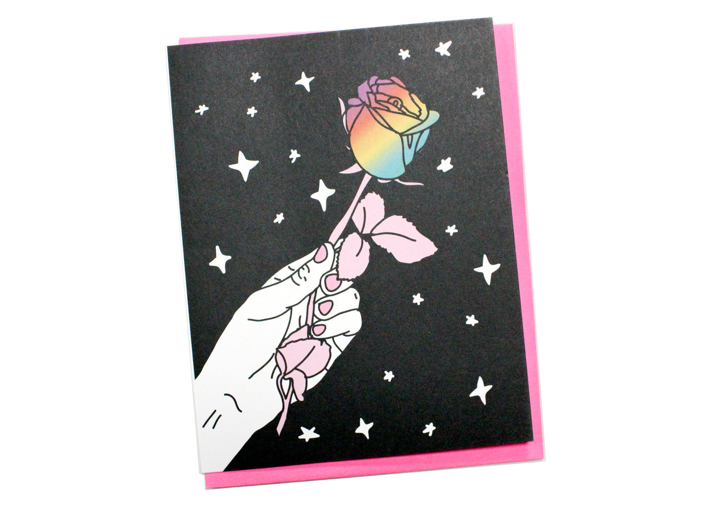 Rainbow Rose Card