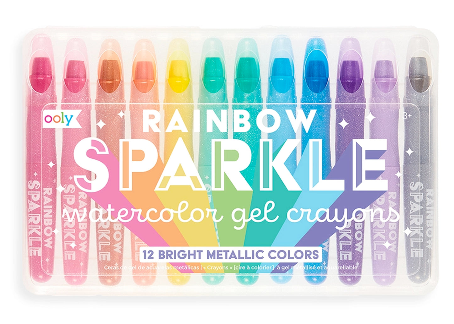 Rainbow Sparkle Metallic Gel Crayons