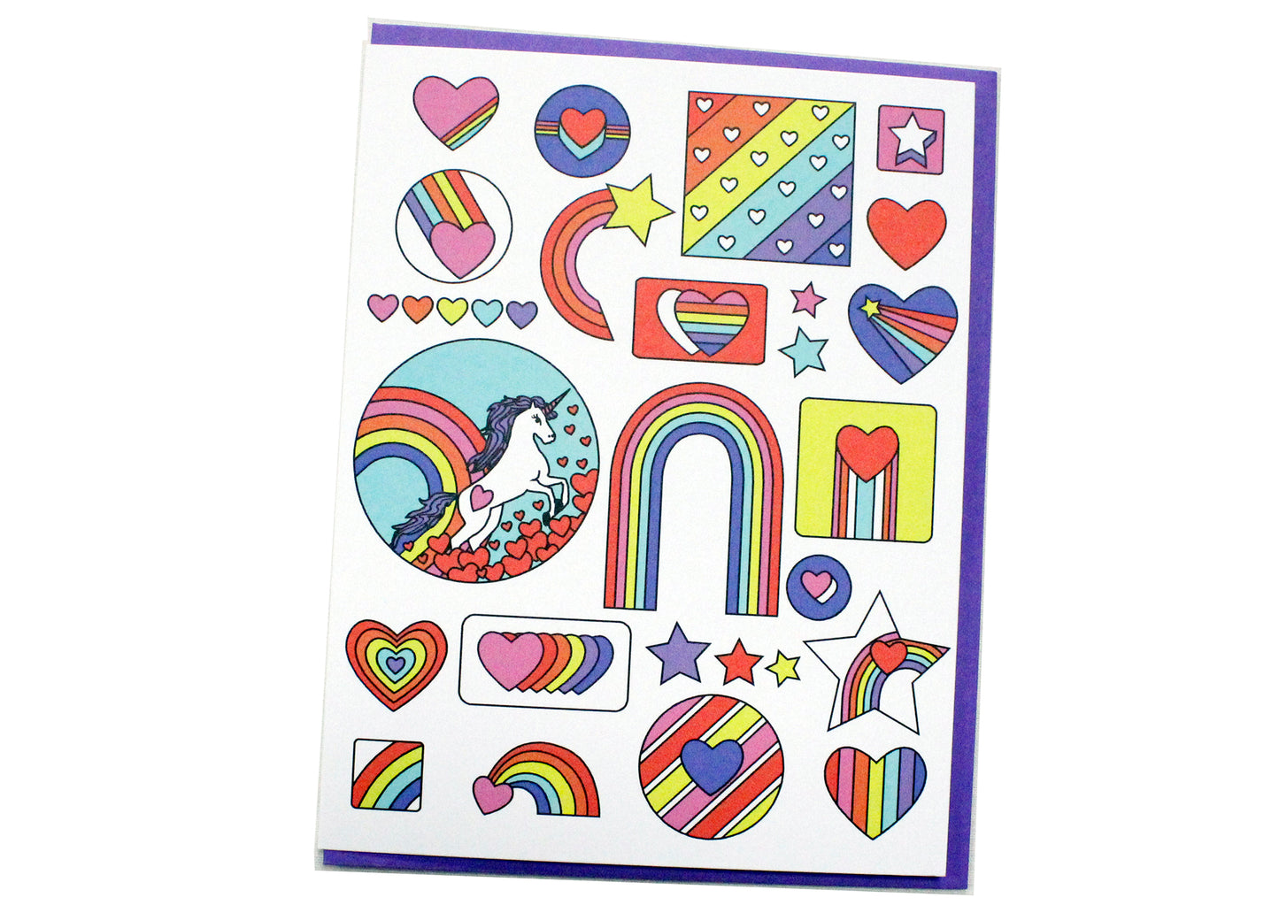 Retro Rainbow Card
