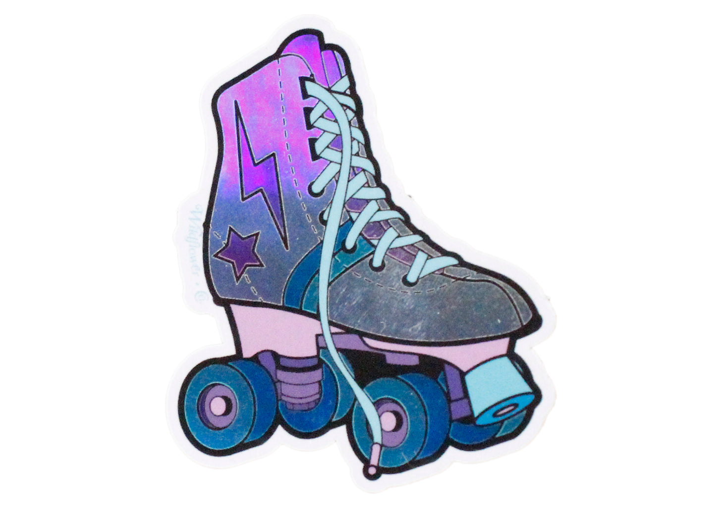 Roller Skate Holographic Sticker
