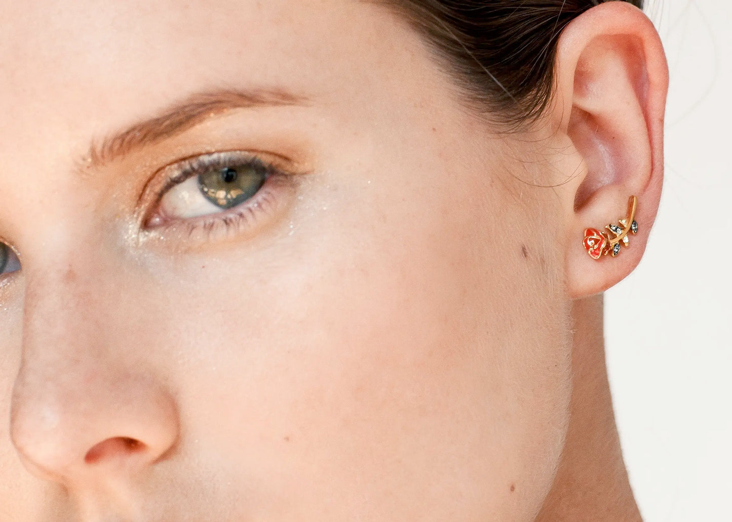 Rose Crawler Stud Earrings