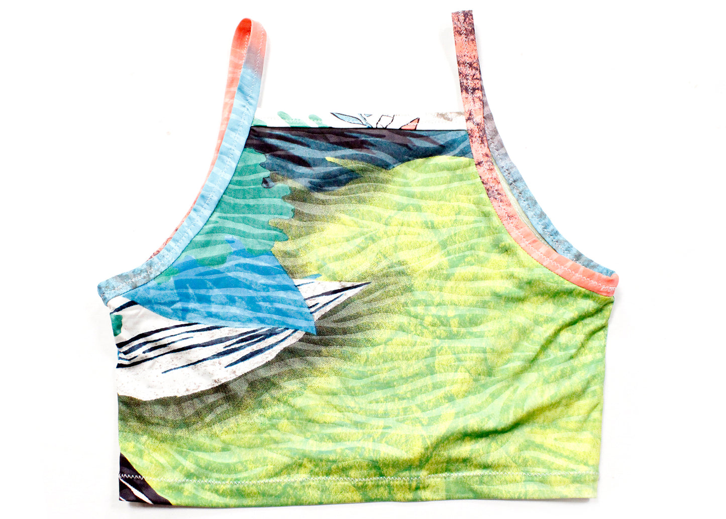 Quattro Crop Tank in Tropicalia