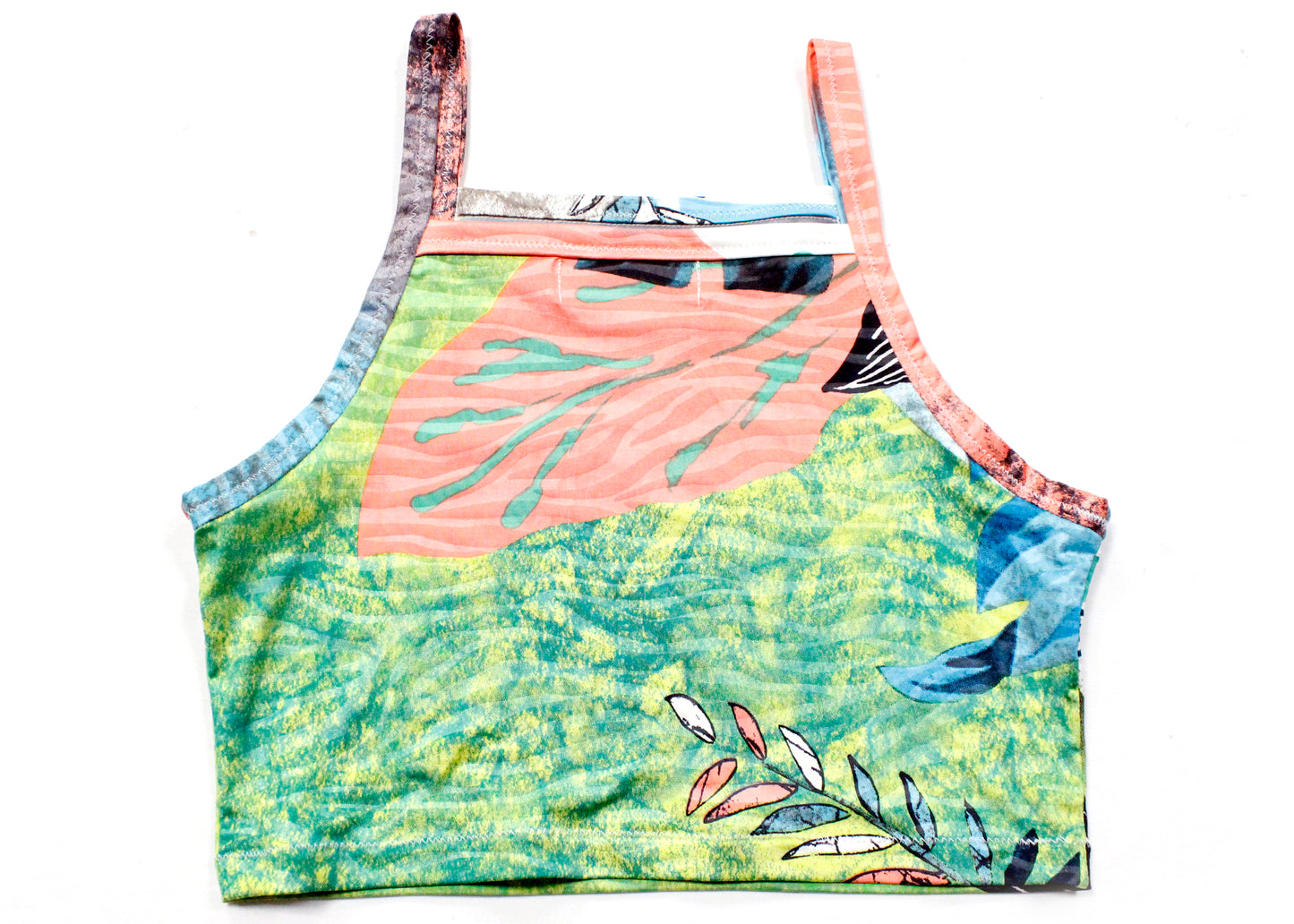 Quattro Crop Tank in Tropicalia