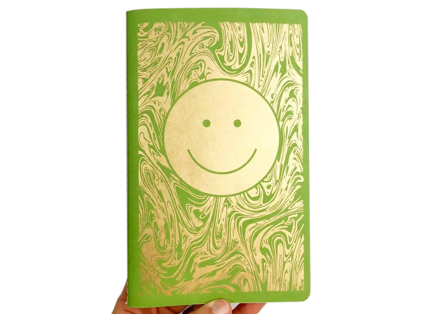 Smiley Dot Notebook in Grass Green