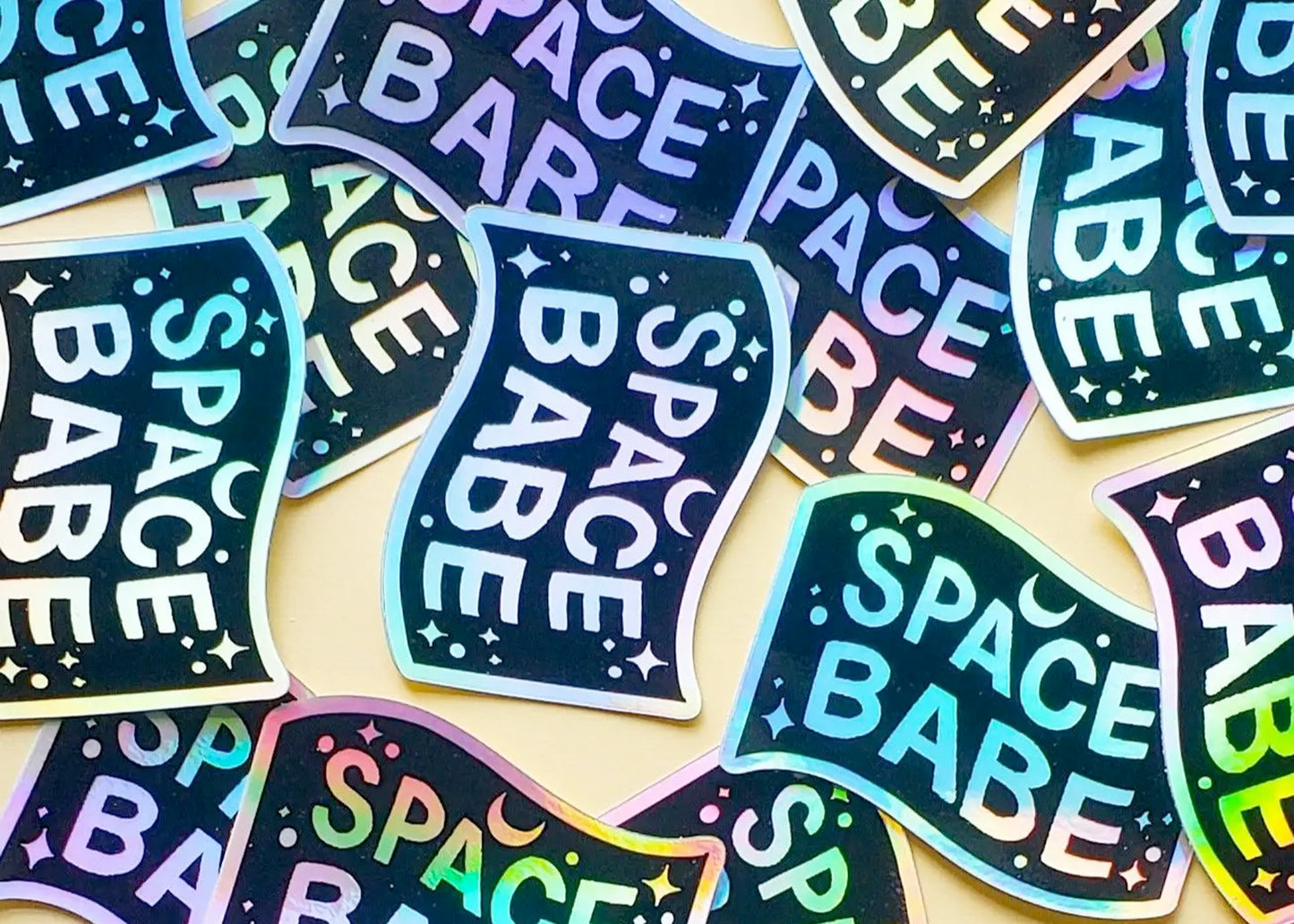 Space Babe Holographic Sticker