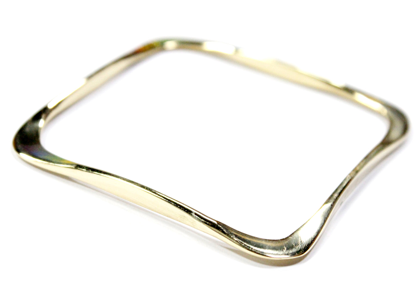 Square Bangle Bracelet in Brass